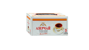 Изображение товара Чай черный Азерчай Бергамот пакетированный 25х2 г
