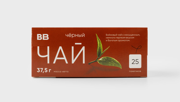 Изображение товара Чай черный байховый в пакетиках