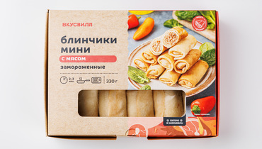 Изображение товара Блинчики мини с мясом, зам.