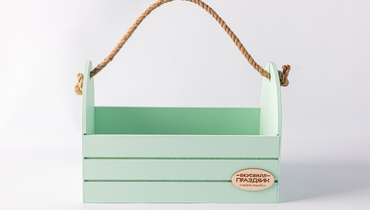 Изображение товара Большой подарочный ящик в мятном цвете ВкусВилл, вместительный и прочный