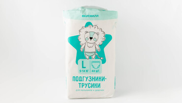Изображение товара Подгузники-трусики для детей 9-14 кг, 44 шт, ВкусВилл