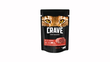 Изображение товара Корм для взрослых кошек Crave Говядина консервированный 70 г