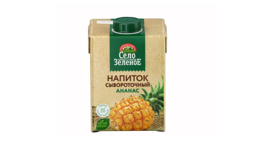 Изображение товара Напиток сывороточный Село Зеленое с соком ананаса стерилизованный 500 мл