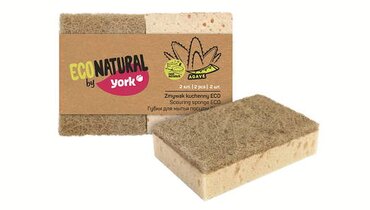 Изображение товара Губки для мытья посуды York Eco Natural 2 шт 10х7х2,5 см