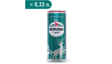 Изображение товара Вода минеральная Borjomi газированная ж/б 330 мл