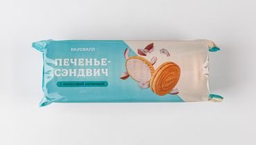 Изображение товара Печенье-сэндвич с кокосовой начинкой