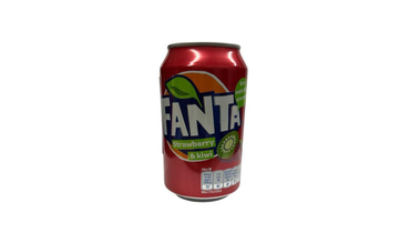 Изображение товара Напиток газированный Fanta Strawberry + Kiwi ж/б 330 мл