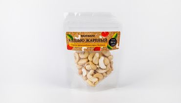 Изображение товара Кешью жареный 50 г ВкусВилл натуральный орех с солью и насыщенным вкусом