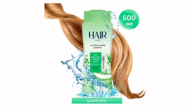 Изображение товара Шампунь для волос Hair Aloe Vera ультра уход для нормальных и жирных волос 600 мл