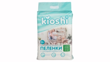 Изображение товара Пеленки Kioshi Впитывающие одноразовые 60х60 см 30 шт