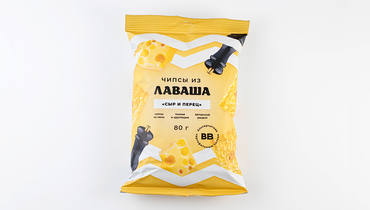 Изображение товара Чипсы из лаваша Сыр и перец 80 г ароматное легкое перекусочное лакомство