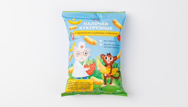 Изображение товара Палочки кукурузные с ароматом клубники и банана