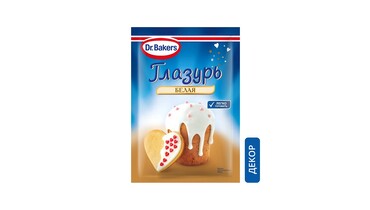 Изображение товара Белая сахарная глазурь Dr.Bakers 90г для украшения выпечки