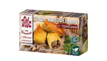 Изображение товара Зразы От Ильиной картофельные с грибами ручной работы замороженные 500 г