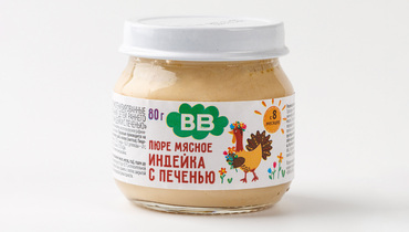 Изображение товара Пюре "Мясо индейки с печенью"