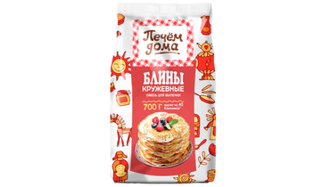 Изображение товара Набор для выпечки Печем дома Блины кружевные 700 г для домашних блюд и Масленицы