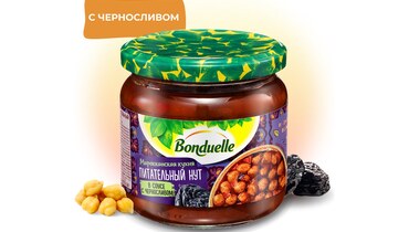 Изображение товара Нут Bonduelle в соусе с черносливом с/б 360 г
