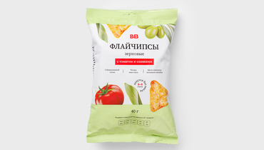 Изображение товара Флайчипсы зерновые с томатом и оливками
