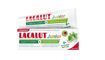 Изображение товара Зубная паста детская Lacalut junior 6+ защита от кариеса и укрепление эмали 65 г