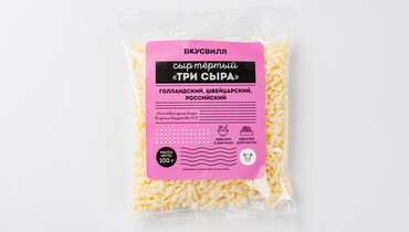 Изображение товара Сыр "Три сыра" тертый, 100 г
