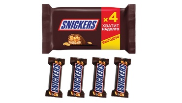 Изображение товара Шоколадный батончик Snickers 4х40г
