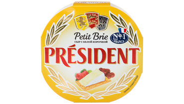 Изображение товара Сыр President Petit Brie с белой плесенью 60% мягкий 125 г