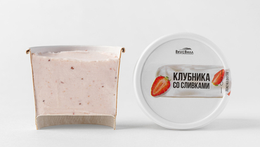 Изображение товара Мороженое "Клубника со сливками"