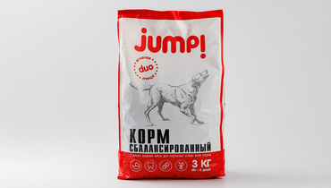 Изображение товара Корм сухой для взрослых собак всех пород с ягненком и птицей JumpPet, 3 кг