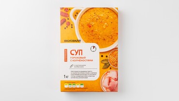 Изображение товара Замороженный гороховый суп с копченостями 1 кг ВкусВилл