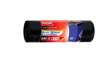 Изображение товара Мешки для мусора Paclan Super strong 240 л 30мкм (130х90см) 5 шт