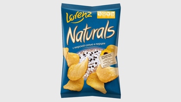 Изображение товара Чипсы картофельные Lorenz Naturals с морской солью и перцем 100 г