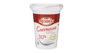 Изображение товара Сметана President 30% 350 г