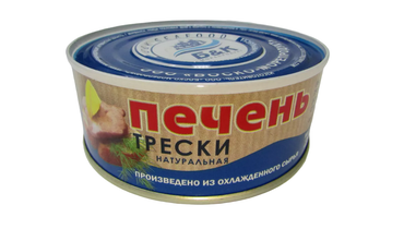 Изображение товара Печень трески атлантической натуральная, 230 г