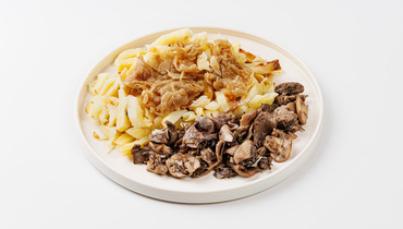 Изображение товара Картофель жареный с грибами и луком 500 г ВкусВилл замороженное блюдо