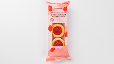 Изображение товара Печенье сдобное с клубничным мармеладом