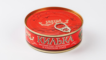 Изображение товара Килька каспийская нераздел. обжаренная в томатном соусе, 240 г