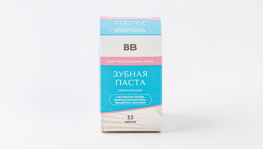 Изображение товара Зубная паста ВкусВилл Укрепляющая для чувствительных зубов с ментолом