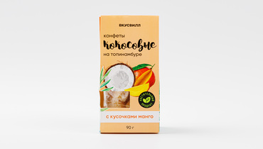 Изображение товара Конфеты кокосовые с кусочками манго