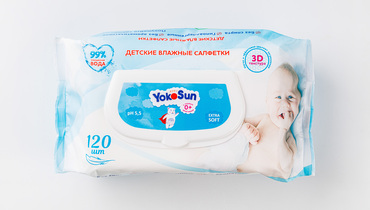 Изображение товара Салфетки влажные детские YokoSun,120 шт