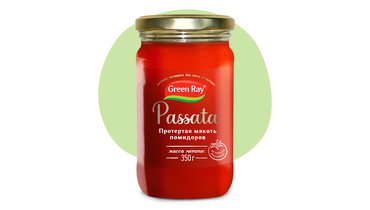 Изображение товара Томаты Green Ray Passata протертая мякоть помидоров 350 г
