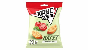 Изображение товара Сухарики Хрусteam Багет Томат зелень 60 г