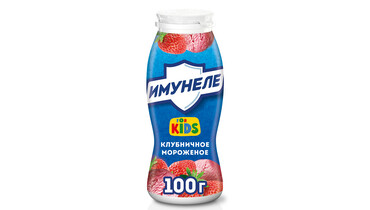 Изображение товара Напиток кисломолочный Имунеле For Kids Клубничное мороженое 100 г