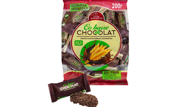 Изображение товара Конфеты Co barre de Chocolate мультизлаковые с темной глазурью 200 г