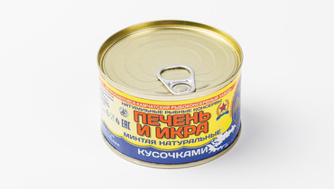Изображение товара Печень и икра минтая натуральные кусочками, 227 г