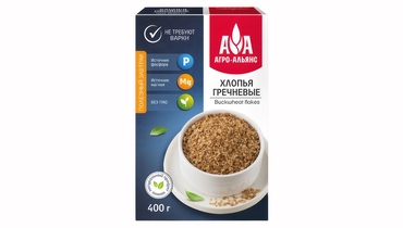 Изображение товара Хлопья Агро-Альянс гречневые 400 г
