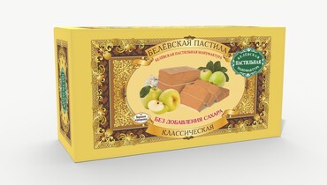 Изображение товара Пастила Белёвская классическая без добавления сахара 100 г натуральный десерт