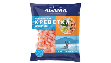 Изображение товара Креветки Agama Королевские №4 очищенные для пасты варено-мороженые 300 г