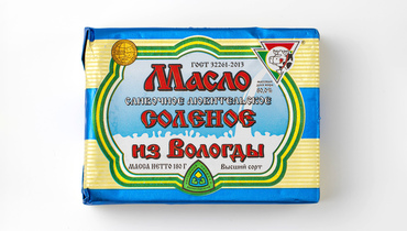 Изображение товара Масло сливочное солёное 80% ВкусВилл, 180 г