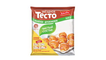 Изображение товара Тесто слоеное Хлебный дом Звездное дрожжевое замороженное 500 г