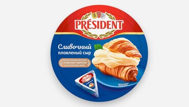 Изображение товара Сыр плавленый President Сливочный 45% 140 г